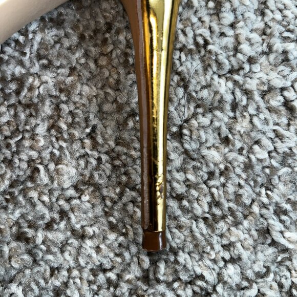 Steve Madden Kassandra Gold Heels 4” Size 8 - Picture 4 of 7